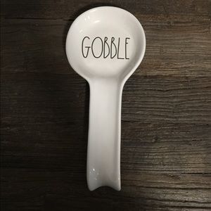 Rae Dunn Gobble Spoon Rest Large Letters